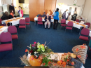 Some of our folk waiting for their Harvest Supper